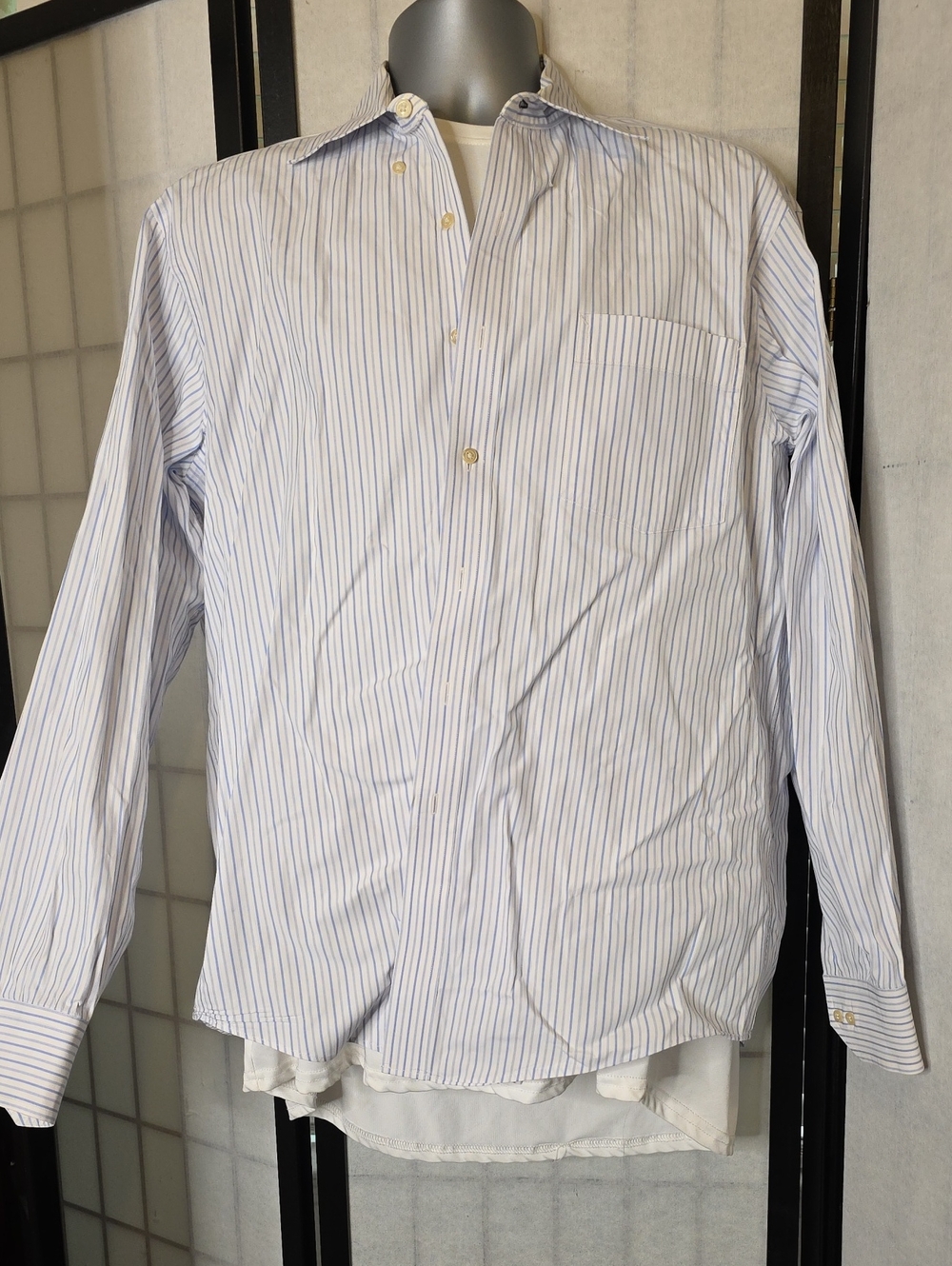 Tommy Hilfiger Men's Blue Pinstripe Button-Down Shirt